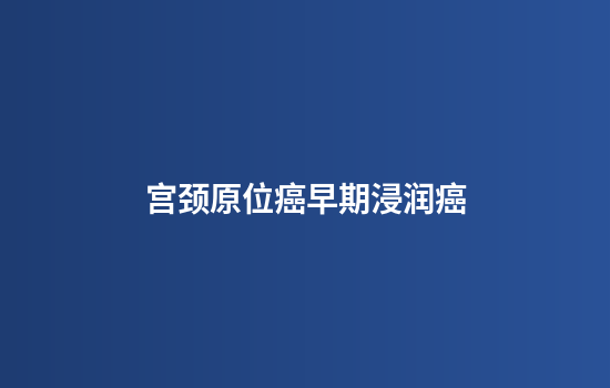 宫颈原位癌早期浸润癌