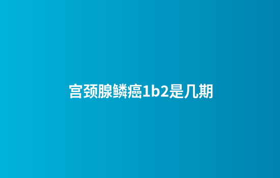 宫颈腺鳞癌1b2是几期