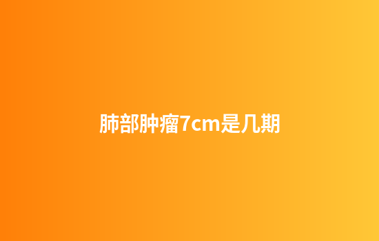 肺部肿瘤7cm是几期