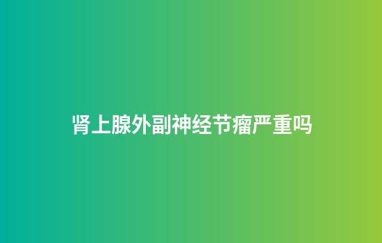 肾上腺外副神经节瘤严重吗
